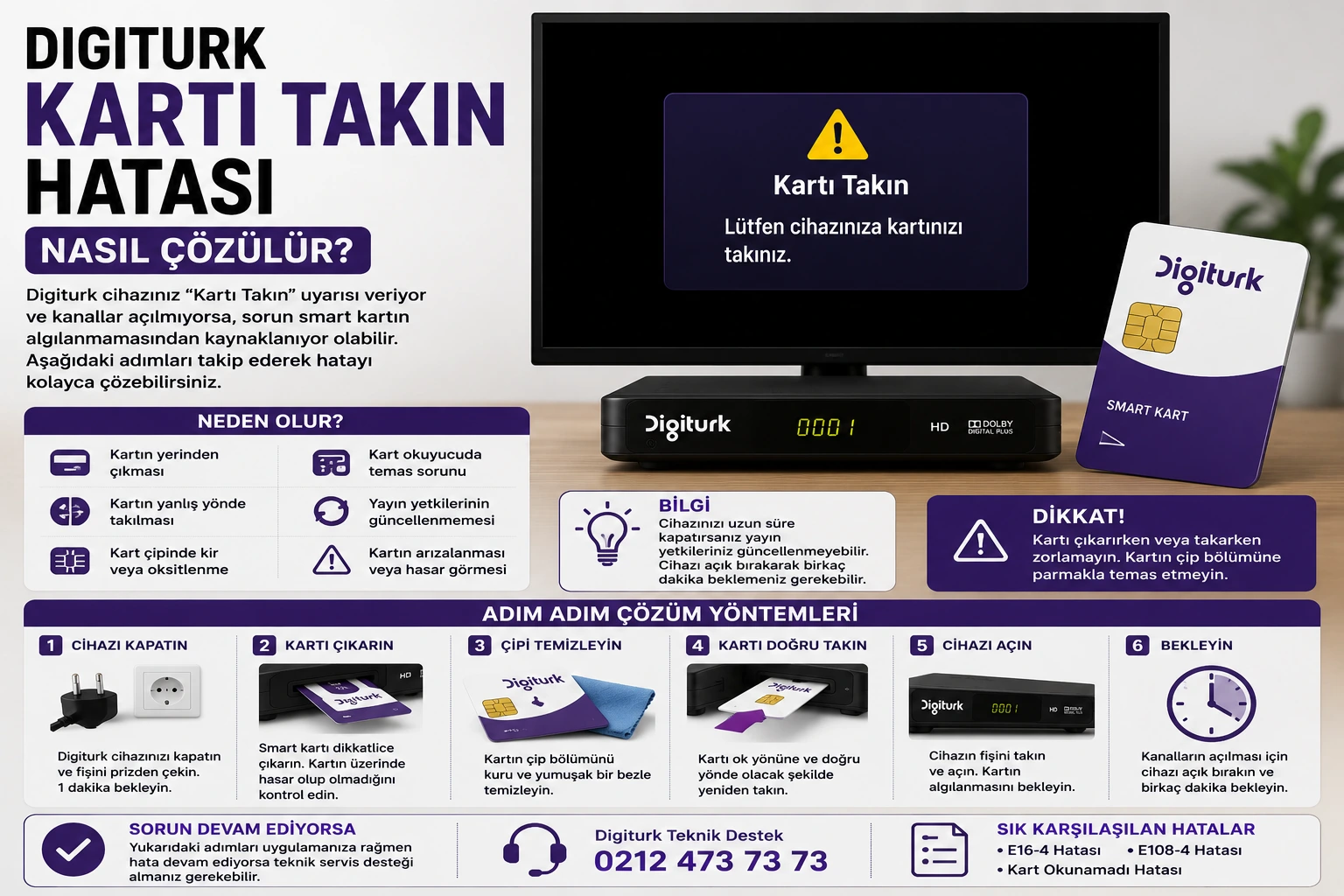 Digiturk Kartı Takın Hatası Nasıl Çözülür?