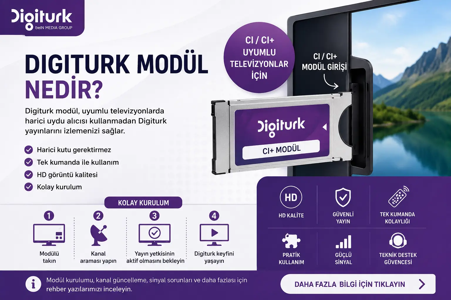 Digiturk modül CI Plus kurulum ve kullanım rehberi