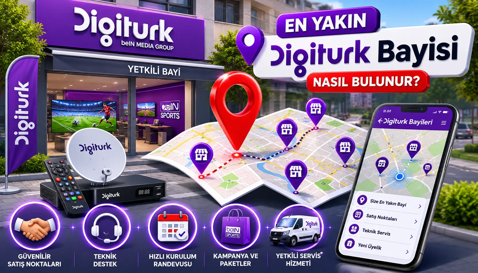En yakın Digiturk bayisi bulma ve Digiturk satış noktaları rehberi